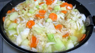 Rougets au chou chinois et chayottes - 5.4