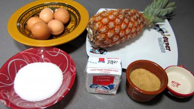 Ingrédients pour la recette : Flans à l'ananas