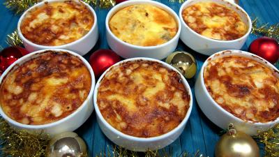 plat complet : Cassolette de polenta aux fromages de chèvre