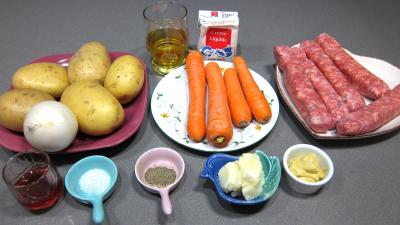 Ingrédients pour la recette : Saucisses moutarde