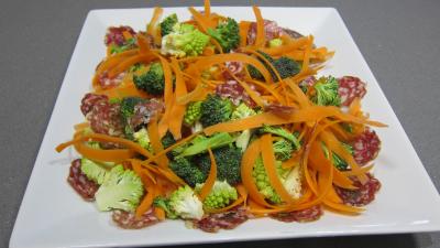 Recette Crudités et fromage de chèvre grillé