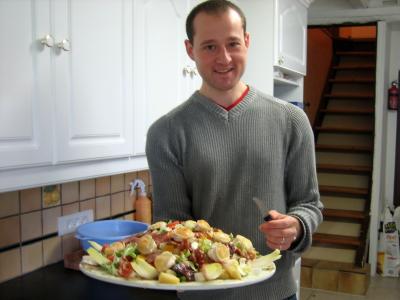 Recette Salade aux restes de pommes de terre vapeur et chèvre