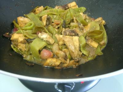 Recette Espadon aux haricots mange-tout façon chinoise