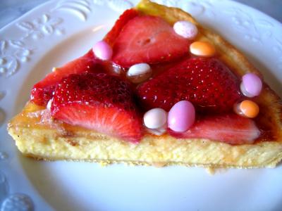Recette Tarte de Pâques aux fraises et à la brousse