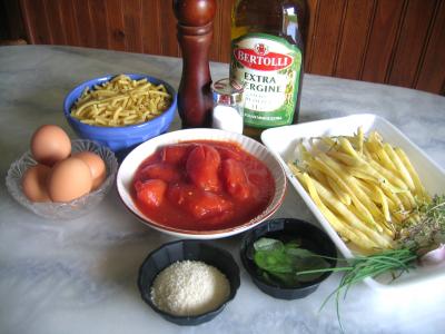 Ingrédients pour la recette : Macaronis aux oeufs
