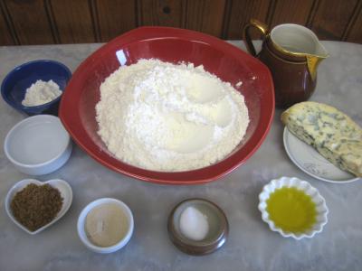 Ingrédients pour la recette : Fougassettes à la Fourme d'Ambert