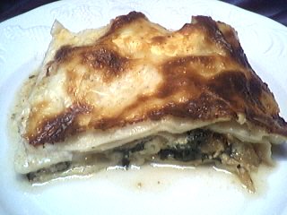 Cuisine diététique : Assiette de lasagnes aux épinards