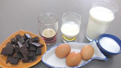 Ingrédients pour la recette : Crème anglaise au chocolat