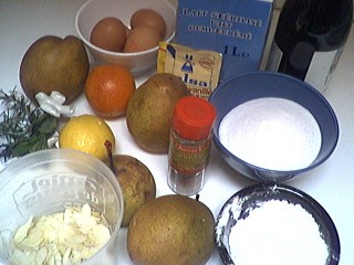 Ingrédients pour la recette : Pudding de romarin aux poires