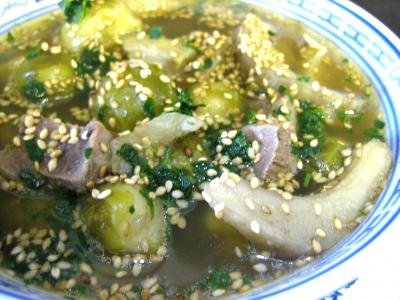 vin de riz chinois : Assiette de soupe de magret façon chinoise