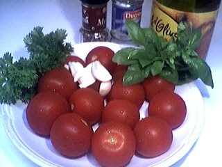 Ingrédients pour la recette : Tomates marinées pour l'apéritif