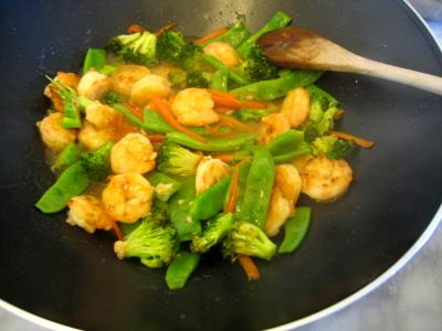 Sauté de crevettes aux légumes - 9.1