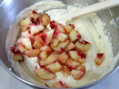 Mousse au fromage blanc aux pêches - 7.3