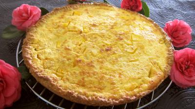 tarte sucrée : Tarte au caillé de vache à la mangue