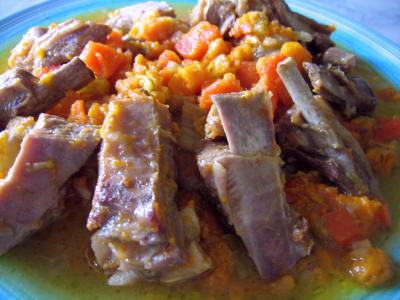 Recette Poitrine de porc aux patates douces