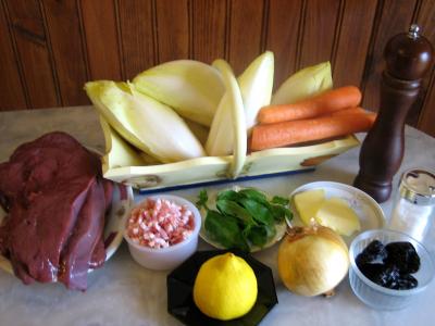 Ingrédients pour la recette : Foie de veau aux endives