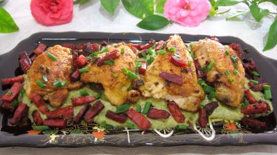 thym : Plat de sauté de poulet à la poire