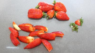 Préparation des fraises