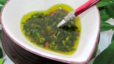 Huile d'olive : Ramequin de vinaigrette au Banyuls