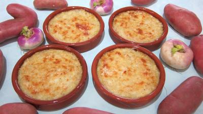 Recettes végétariennes : ramequins de purée de navets