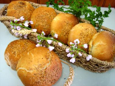 graine de sésame : Petits pains farcis à l'oignon et aillettes