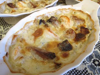 Poissons : Cassolette d'espadon aux poireaux