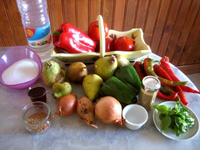 Ingrédients pour la recette : Chutney aux poivrons