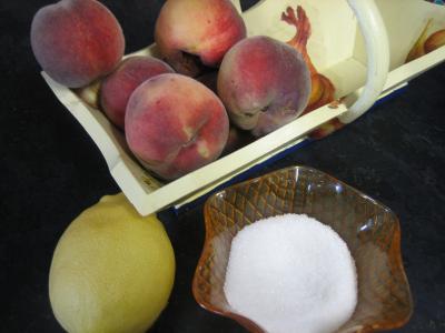Ingrédients pour la recette : Congélation de pêches