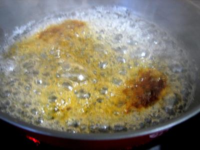 Flan aux pêches et aux raisins secs - 1.4