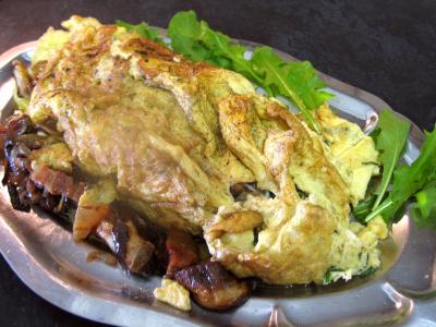 basilic : Omelette aux cèpes