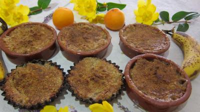 Abricot : Ramequins de crumble aux bananes