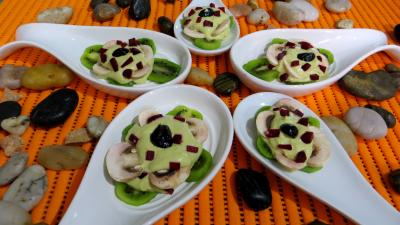 Nouvel an : Cuillères aux kiwis en amuse-bouche ou entrée