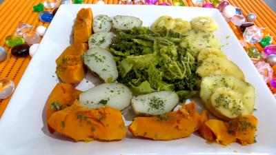 Recettes sans gluten : Plat de panais et légumes vapeur