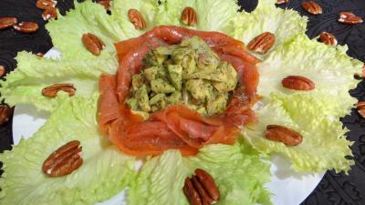Pour débutants : Assiette de carpaccio de saumon fumé