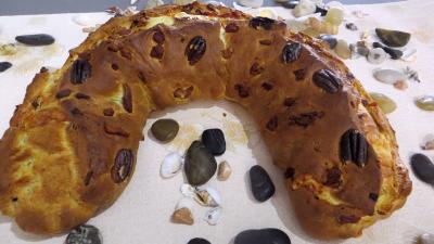 sucre cristallisé : Pain au lard, aux noix et noix de pécan