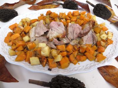 Printemps : Assiette d'épaule d'agneau au romarin, patate douce et panais