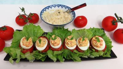Entrées & salades : Plat d'oeufs farcis façon indienne