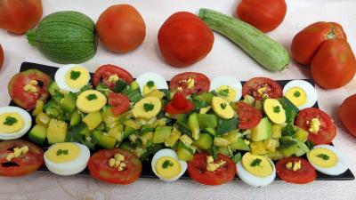 Entrées & salades : Plat de salade de courgette