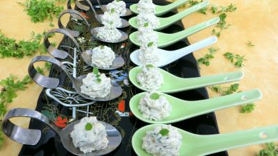 Amuse-bouche : Cuillères au fromage blanc