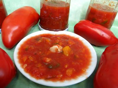 tomate : Coupelle de sauce tomates aux carottes