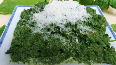 Cuisine diététique : Ramequin de mousseline d'épinards au mascarpone