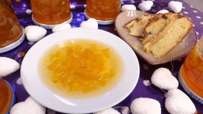 sucre cristallisé : Bocaux et coupelles de confiture de pastèques