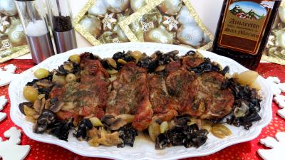 plat sucré salé : Plat de côte de veau à l'amaretto