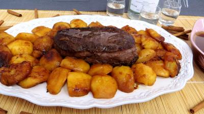 plat complet : Assiette de bison aux pommes