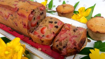 Desserts : Cake aux fraises