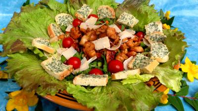 Recettes sans oeufs : Salade aux blancs de poulet