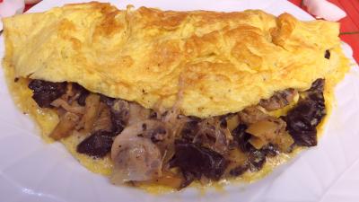Pour débutants : Omelette farcie aux champignons