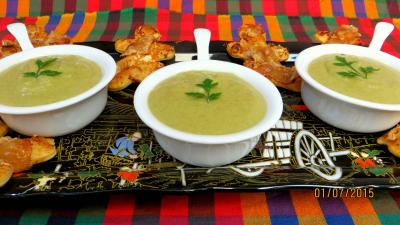 Amuse-bouche : Crème vanillée de haricots verts