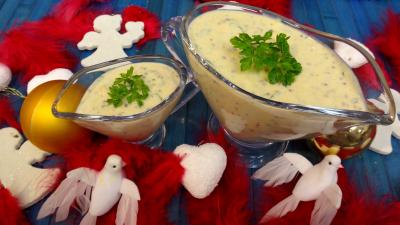 Sauces : Saucière de sauce cocktail au fromage blanc