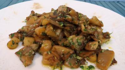 Recettes rapides : Assiette de pleurotes à l'ail et au persil